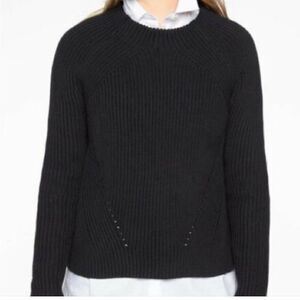 Athleta Rockland Chucky Knit Long Mock Neck Sleeve Black Women’s Sweater Sz S